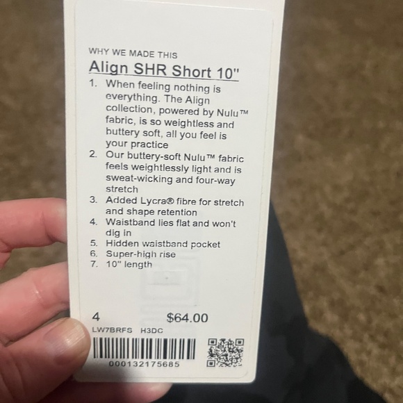 NWT Lululemon Align Camo Biker Shorts Size 4 SHR 10” - Picture 3 of 3